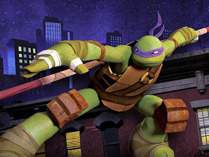 Turtle-ninja Donatello: ulkonäkö, aseet, luonto